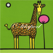 Image of happy giraffe (greetings card)