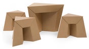 Image of PAPER TIGER TABLE + 3 CHAIRS