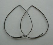 Image of Oxidized Sterling Silver Hoops