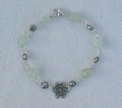 Image of Sea Green and Grey Pearl Filigree Bracelet