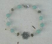 Image of Amazonite and Labradorite Filgree Bracelet
