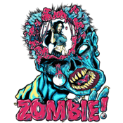 Image of ZOMBIE! HEAD SHOT White Tee