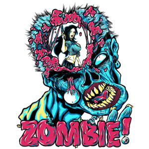Image of ZOMBIE! HEAD SHOT White Tee