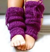 Image of Jambières en baby alpaga, couleur violet