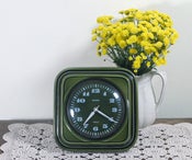 Image of Green "Metamec" Tile Ceramic Clock