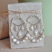 Image of Large Pearl Chandelier Earrings