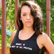 Image of money is the root of all politics - tank