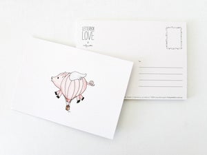 Image of letterbox love - flying pig balloon