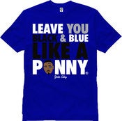 Image of Yote City "Penny Scuffle" Royal Tee "Zoom Rookies"