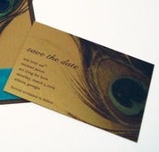 Image of peacock save the date