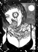 Image of Custom Black and White Zombie Portrait