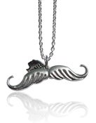 Image of Silver Moustache Pendant