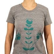 Image of Ladies Spring Garden Heather Gray Tri-blend Tee