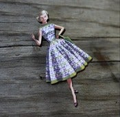 Image of Vintage Fashion Model Collection Brooch - Jane