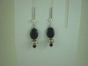 Image of Onyx and Silver Earrings