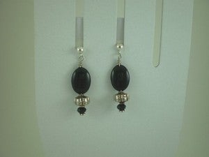 Image of Onyx and Silver Earrings