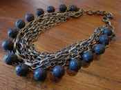 Image of Chunky Chain Necklace with Lava Beads