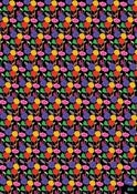 Image of Black Floral Wrapping Paper - A1, gloss