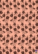 Image of Peach Floral Wrapping Paper - A1, gloss