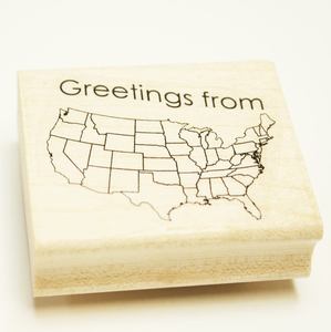 Image of Greetings from rubber stamp