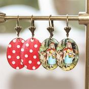 Image of Mémorables ' Petit chaperon rouge ' et ' Pois d'amour ' Boucles d'oreille