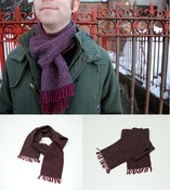 Image of Alexander's wine & dark heather gray scarf