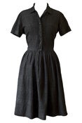 Image of 1950s Cotton  Shirtwaister Day Dress