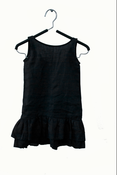 Image of Black Sleeveless Ruffle Dress