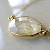 Image of sola necklace with rutilated quartz