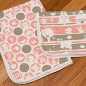 Image of Organic cotton baby blanket - pink