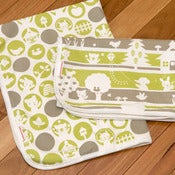 Image of Organic cotton baby blanket - green