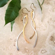 Image of Waves Earrings in Mixed Metals