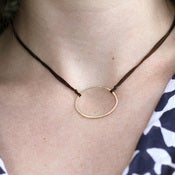 Image of Pixie Necklace on SIlk Cord - 14k Gold FIll