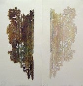 Image of Danielle Lange "Angel St, 2009" Rusted Metal Intaglio Etching - 9x20 - Edition of 15