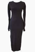 Image of Vintage 1980s Jersey Black Tube Dress