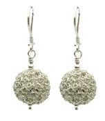Image of Crocheted Sterling Silver Dangly Earrings