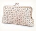 Image of Angelica lace, a Red Ruby Rose original printed silk clutch bag