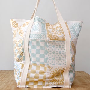 Image of Cotton BAG - Mint/Old Gold