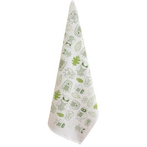 Image of Night Owls Teatowel {white}