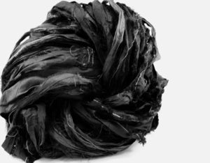 Image of Restful Slumber: Black (with a little navy) Silk Ribbon 100g