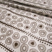 Image of Daisies 100% organic cotton fabric - chocolate
