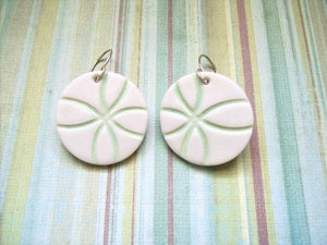 Image of Ribbons Porcelain Earrings in Seafoam