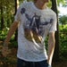 Image of Citycrusher™ Robot Cat White Burnout Tshirt [Multi Colour]