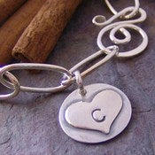 Image of sweet initial charm bracelet