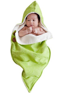 Image of Organic baby blanket - Green Swirls