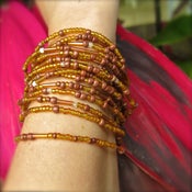 Image of Earthy Brown Fiesta Beads and Chula Clip