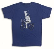 Image of Cyclebot on Light Navy Fair Wear T-Shirt.