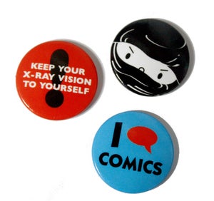 Image of Button Badge Set - Comic Collection