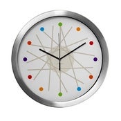 Image of haywire multi-color wall clock