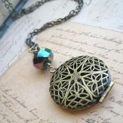 Image of Luminous Locket vintage inspired necklace